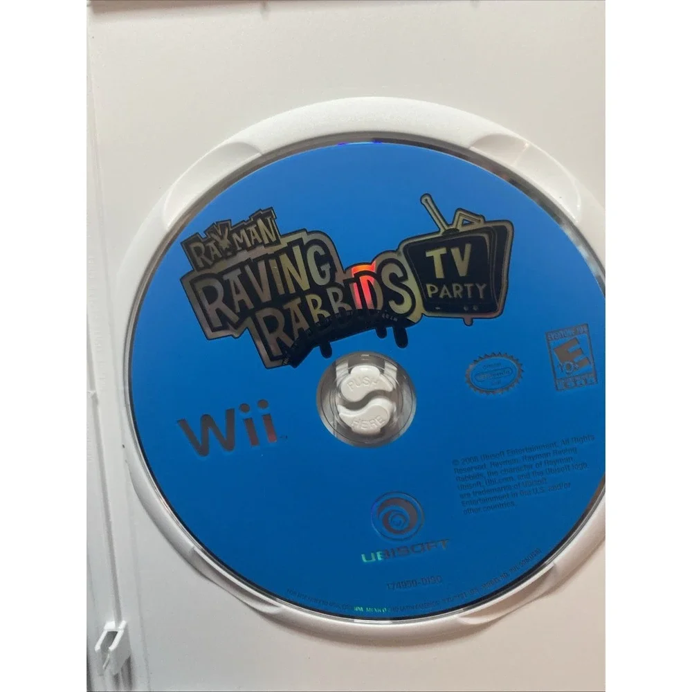 Rayman Raving Rabbids: TV Party (Nintendo Wii, 2008) CIB Tested & Works